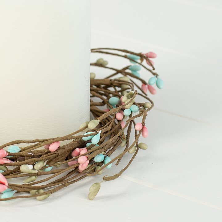 Aro de Vela o Pequeña Corona de Bayas de 7" - Seleccionar Color para venta al por mayor de Factory Direct Craft