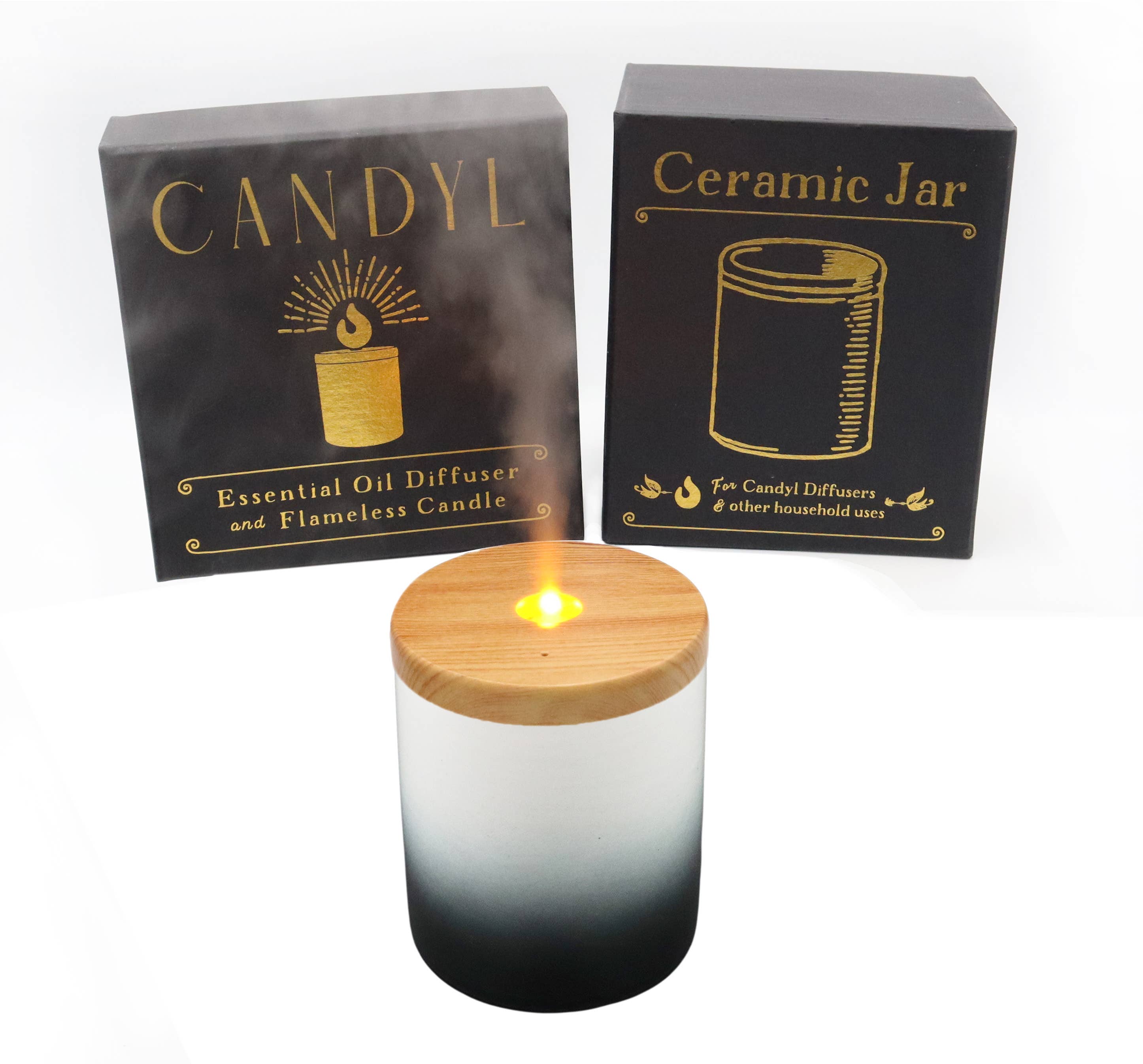 Candyl - Vente Diffuseur électronique - Diffuseur d'Huiles Essentielles Candyl avec Flamme de Lumière de Bougie21