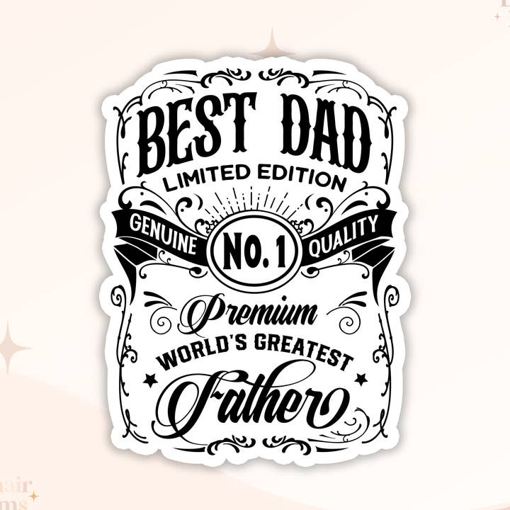 Big Chair Dreams - Wholesale Sticker - Best Dad Limited Edition Sticker - Fatherhood - Dad - Father0