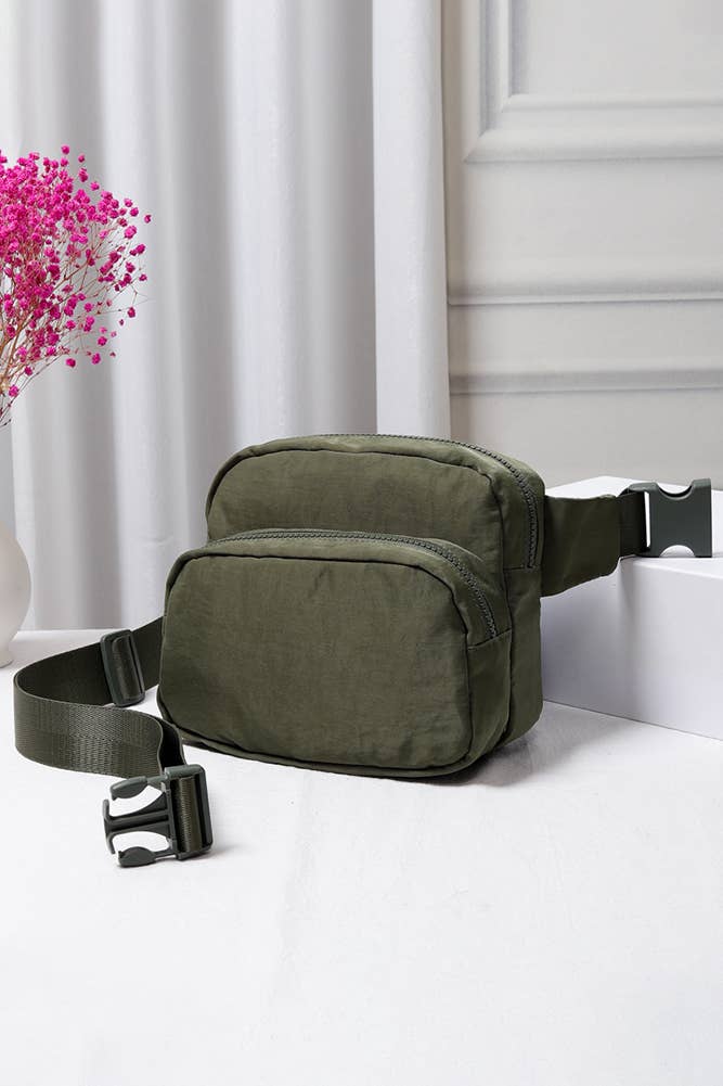 Hana – wholesale Midjeväska - Dam – Solid Dubbel dragkedja Fanny Pack15