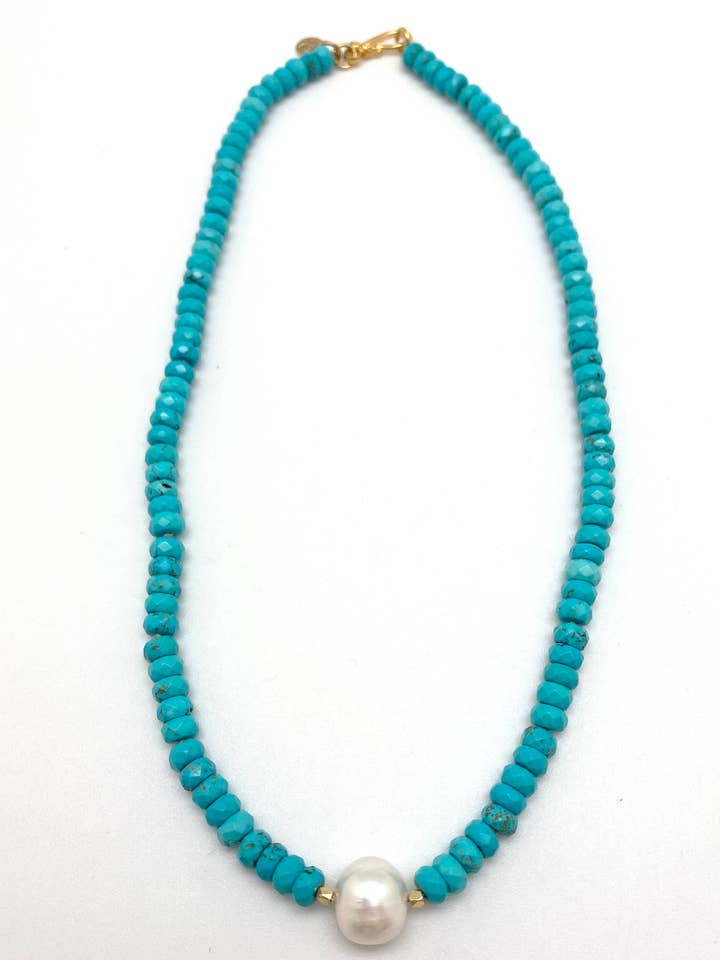 Halskette Maja, türkis für den Großhandel von In2 design
