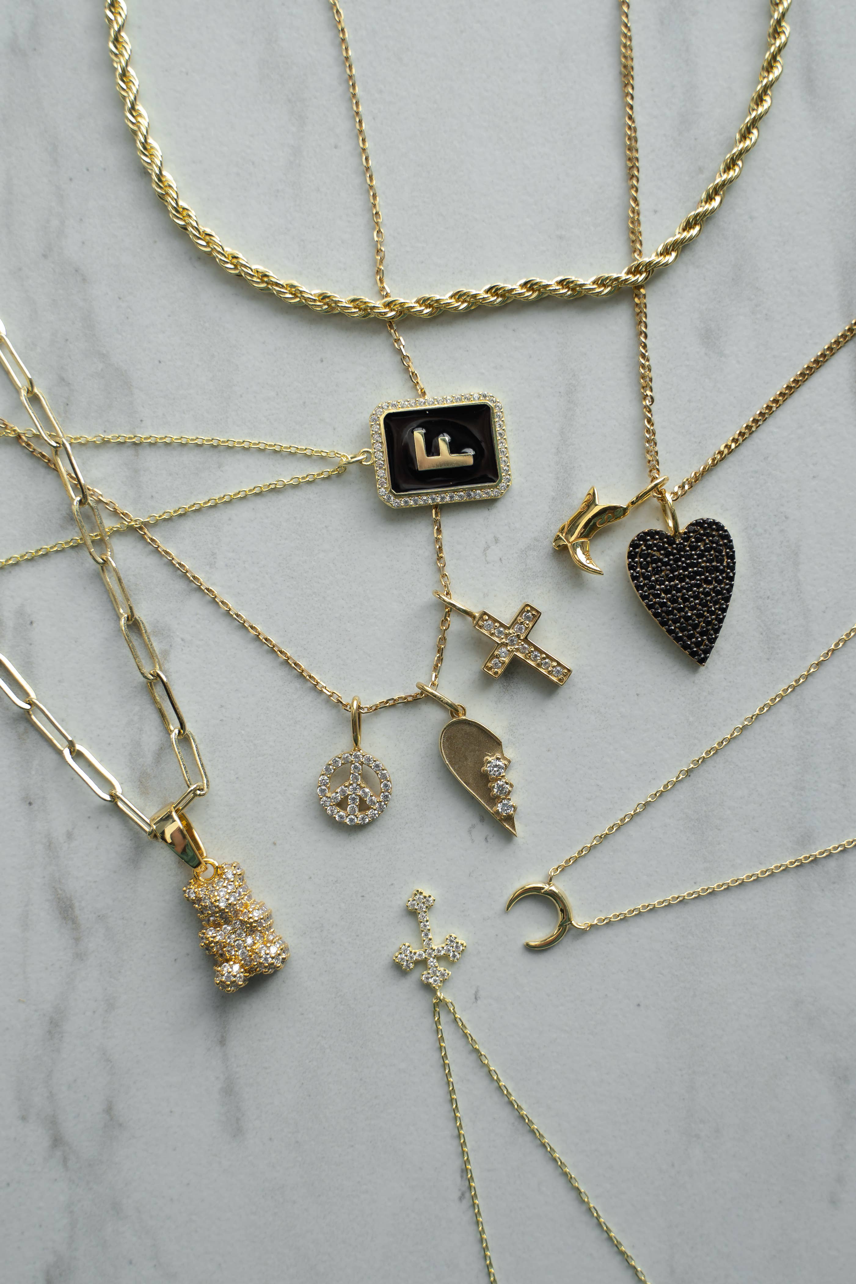 The Sis Kiss - Venta al por mayor Abalorios/colgantes individuales - Colgante de medio corazón6