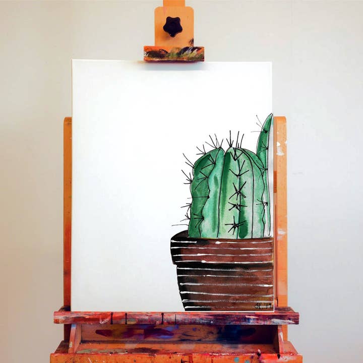 Art mural en forme de cactus pour la vente par RainbowRaindrops