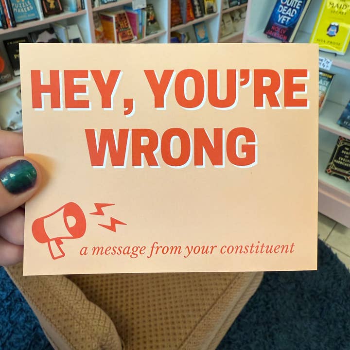 Strong Feelings Press - Wholesale Postcard - Hey, You're Wrong