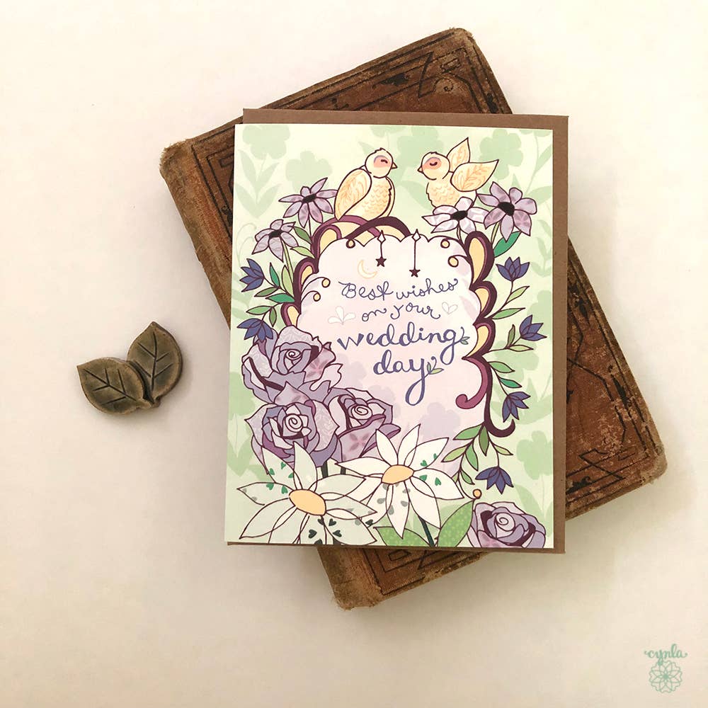 Cynla - Wholesale Wedding Card - Wedding birds greeting card - happy wedding wishes1
