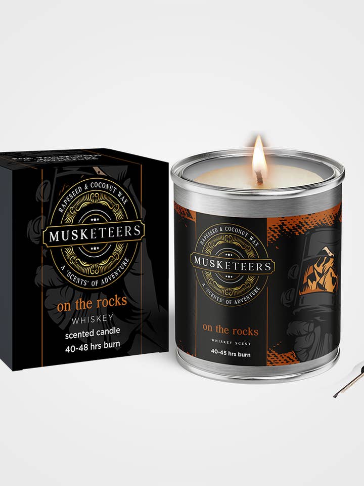 Whisky Scented Candle UK – Luxury Masculine Candle for wholesale by Musketeers