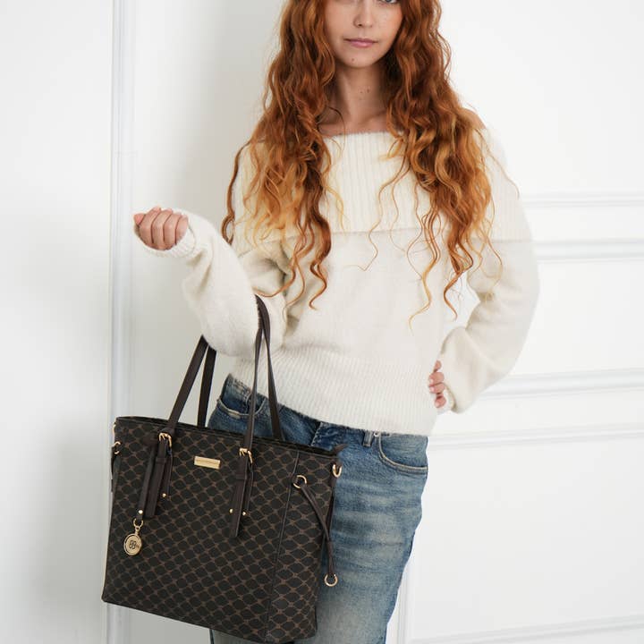 Bessie London - Wholesale Shoulder Bag - Women's - MONOGRAM 2 IN 1 SHOULDER BAG38