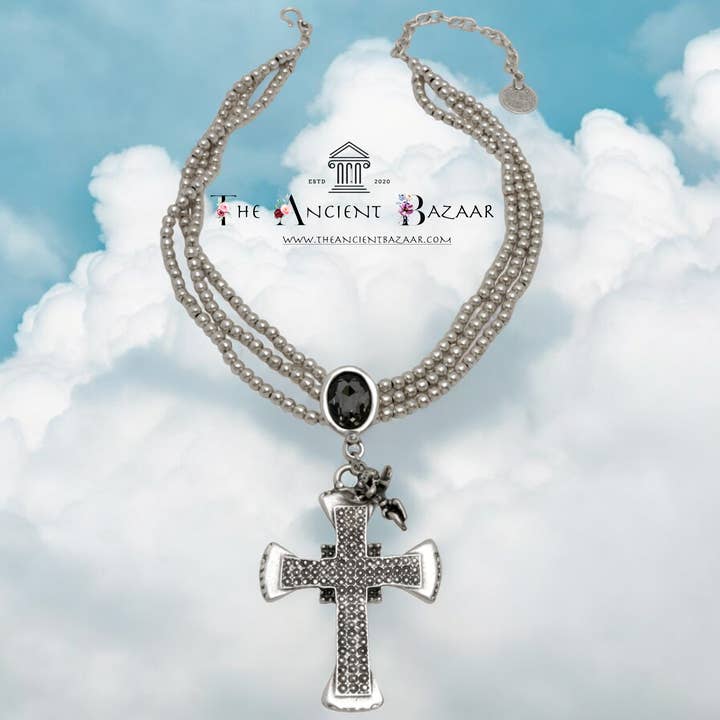 The Ancient Bazaar Jewelry & Accessories - Vendita all'ingrosso Collane a bavaglio - Articolo n. 1581-75G - Collana in peltro