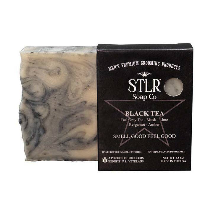 Sort Te Sæbe Bar for engroshandel hos STLR Soap Company