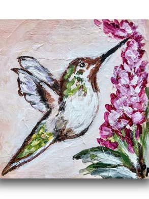 Henry the Hummingbird Art Print for wholesale by Pooja Roy Studio