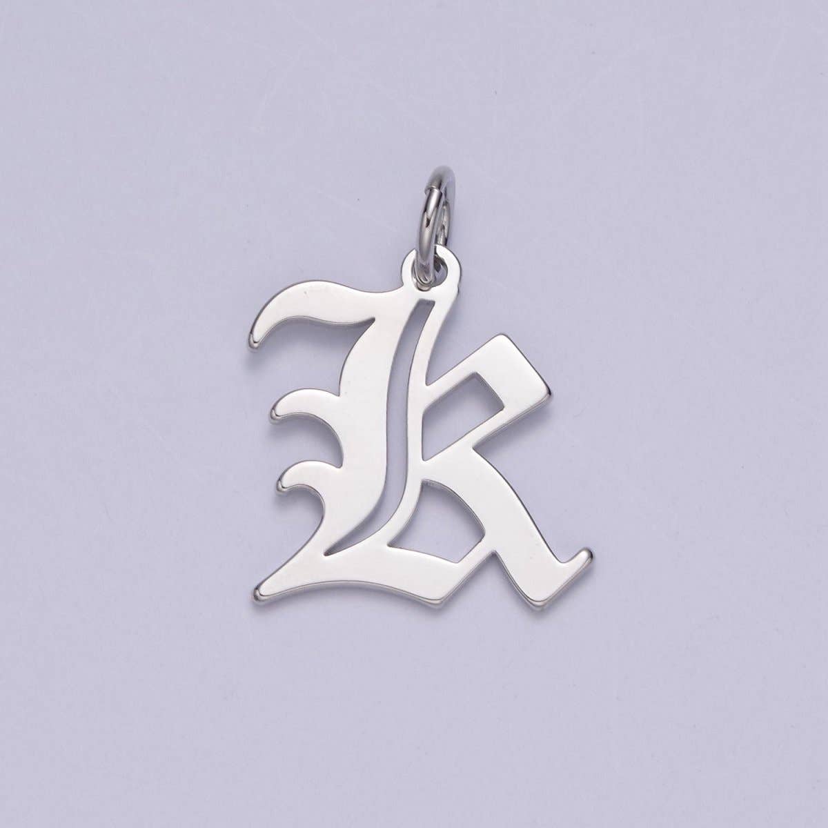 Aim Eternal - Wholesale Individual Charm/Pendant - Gothic Letter Charm, Alphabet Charm, Silver Letter Charm, 26 Letters Initial Charms Old English Letter Pendant A690~A70210