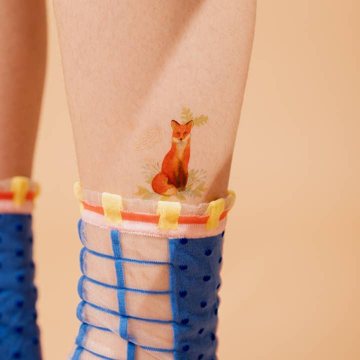 Mr Fox tillfälliga tatueringar Klistermärken för wholesale av PAPERSELF