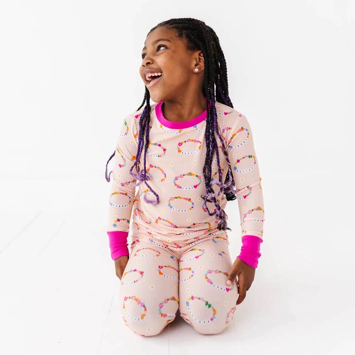 Kiki + Lulu – wholesale Sleepwear set – Kids – In My Bestie Era Ribbed Toddler/Big Kid Pajamas8