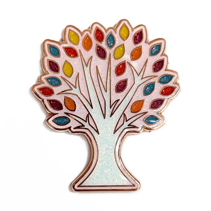 Lyserød Træ Hård Emalje Pin for engroshandel hos Amber Leaders Designs