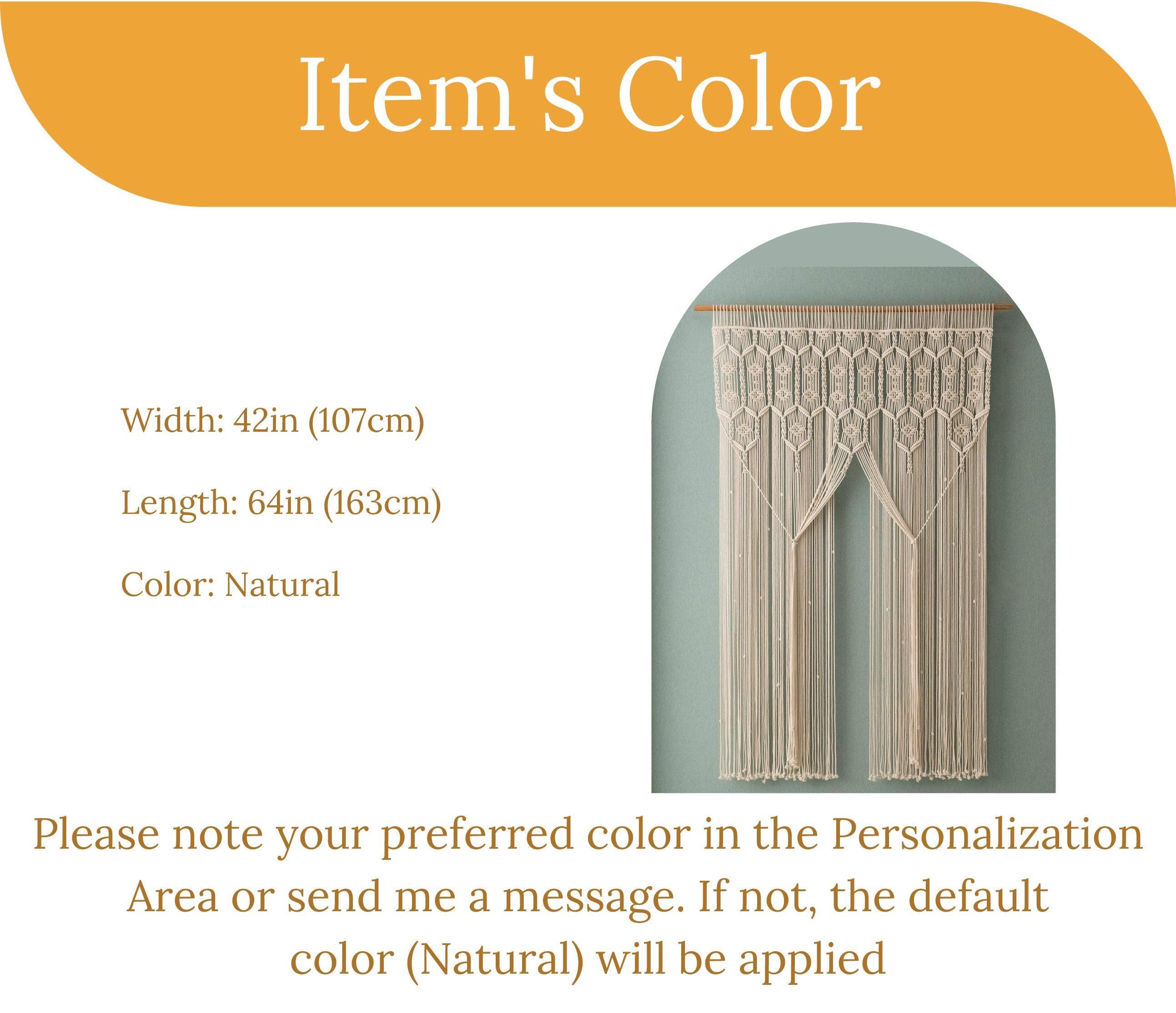 HeartCrafted - Venta al por mayor Cortinas - Cortina de macramé para decoración del hogar C293