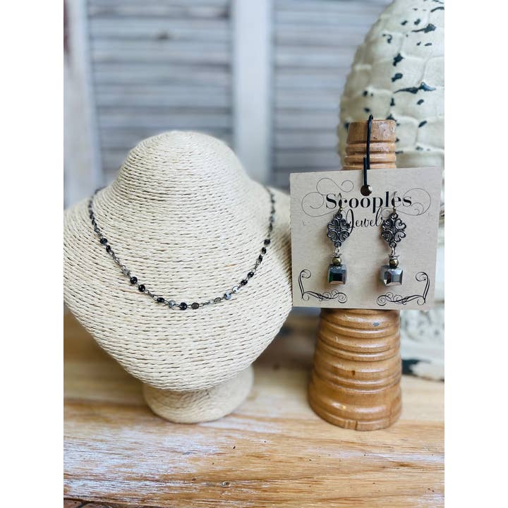 Scooples Jewelry - Wholesale Link & Chain Necklace - Gunmetal Funfetti