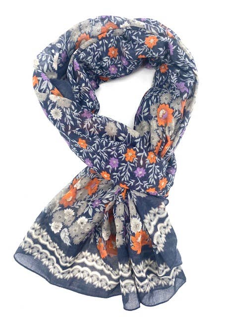 Maison Unik Accessoires - Vendita all'ingrosso Sciarpa - Donna - Foulard quadrato donna Motivo liberty 100% poliestere effetto lana2