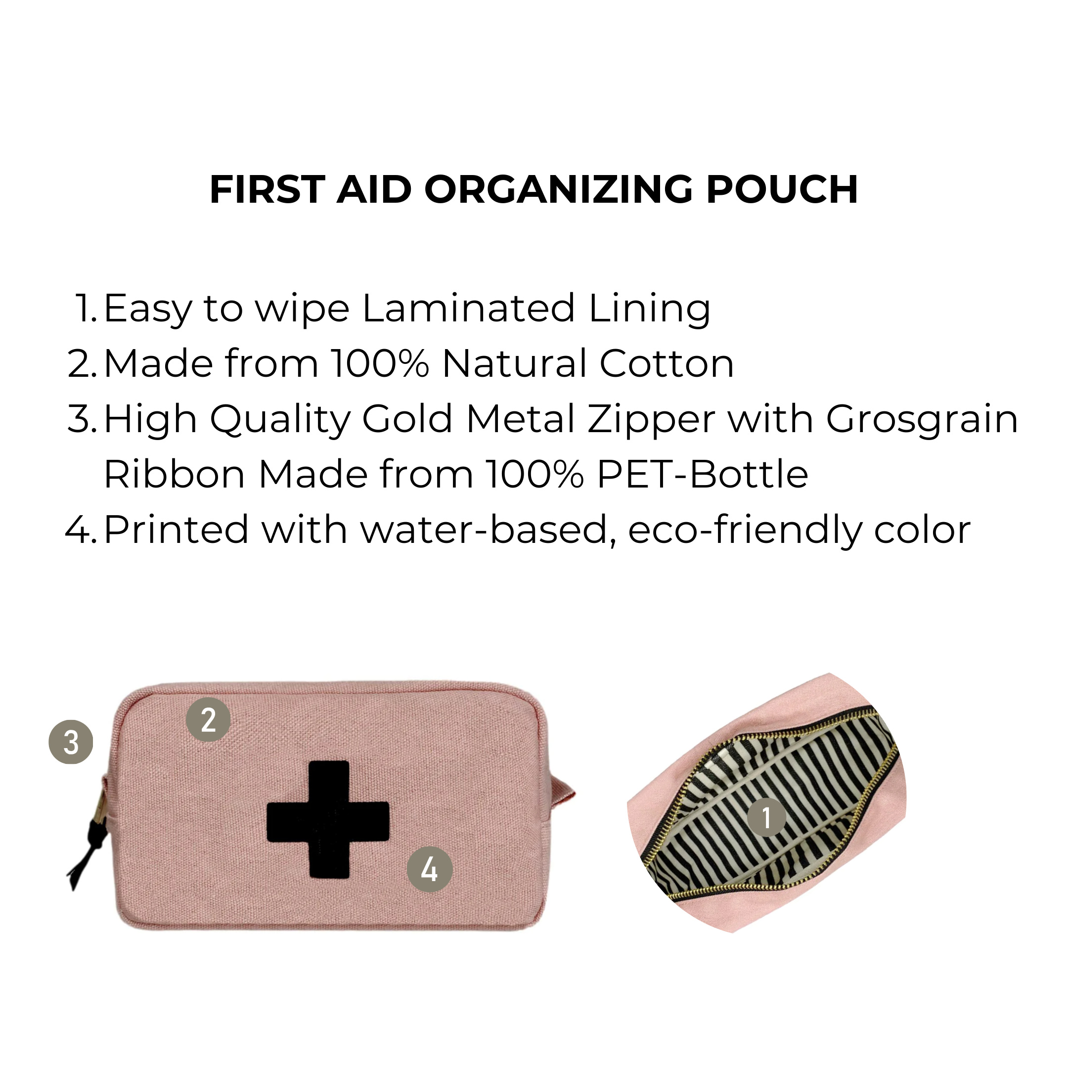 Bag-all Europe - Wholesale First Aid Kit - Medical Essentials Travel Bag – Pink/Blush4