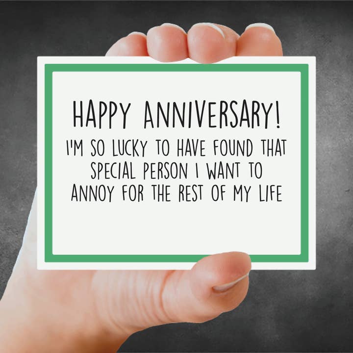 Snarky Card - Jubileum - HA, ik heb zoveel geluk voor wholesale door Snarky Megs