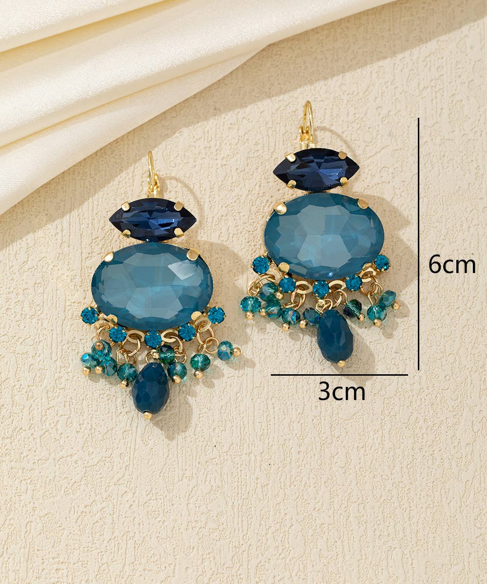 Blossom bijoux - Wholesale Dangle Earrings - Dangling earrings with rhinestone tassels – 26AHBOL0185