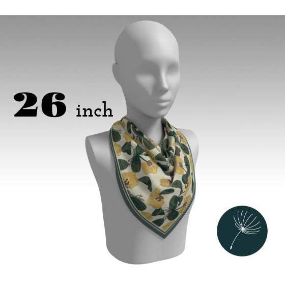 Evolation Creative - Wholesale Scarf – Women's - Vintage Orchid Floral Silk or Satin Scarf & Bandana8
