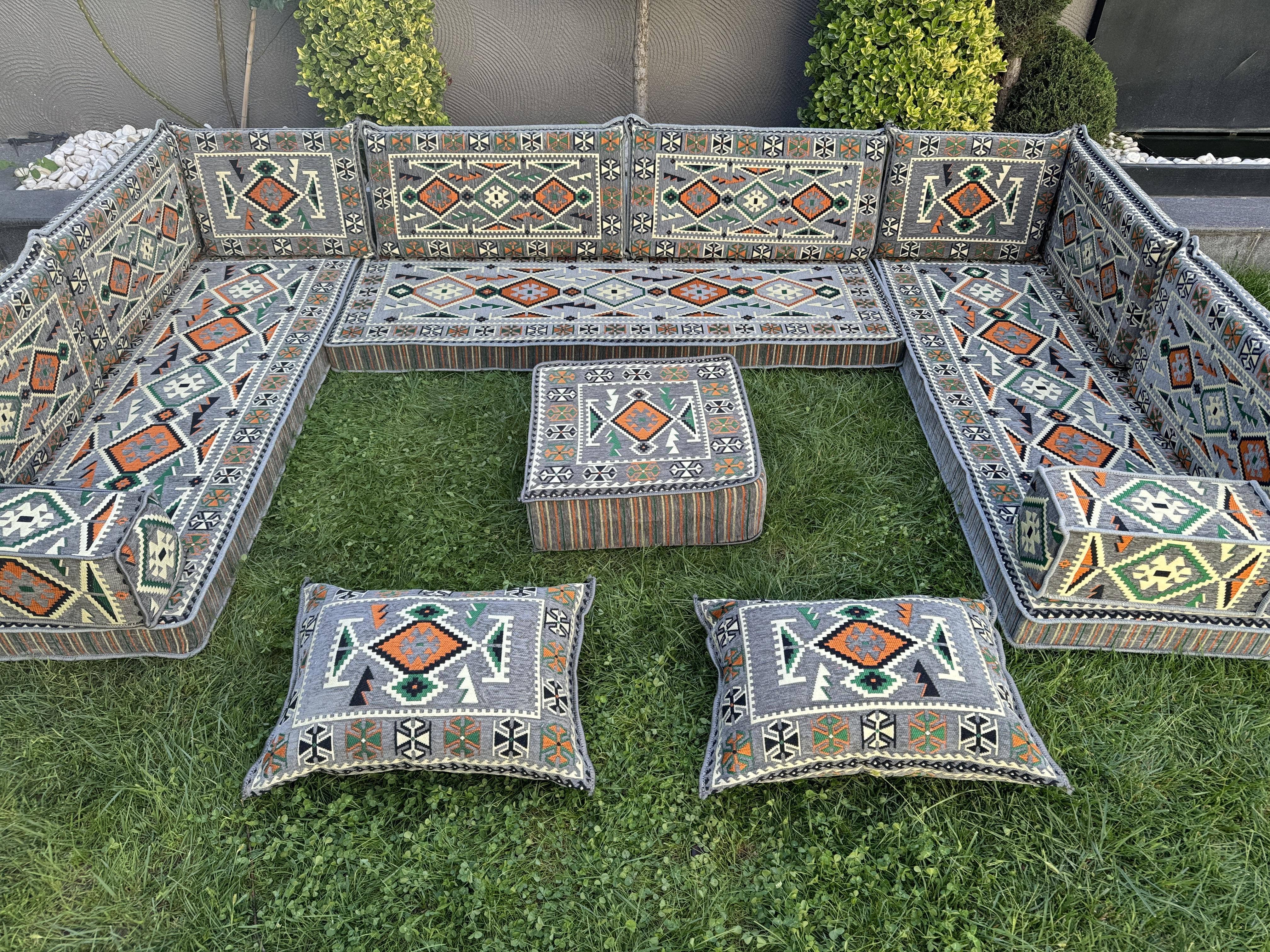 The Loom Wholesale – wholesale Ottoman – Handmade Floor Seating - Kilim Patterned Ottoman Floor Sofa4