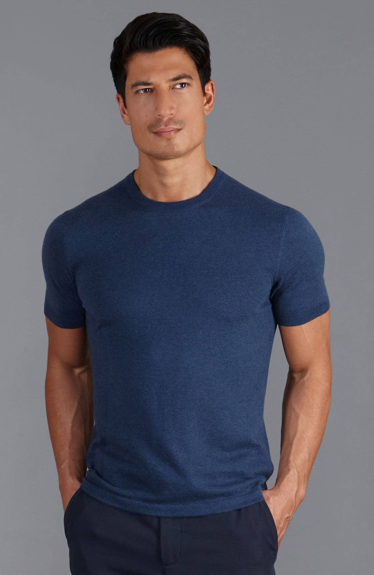 Paul James Knitwear - Wholesale T-Shirt - Men's - Mens Ultra Fine Cotton Knitted T-Shirt52