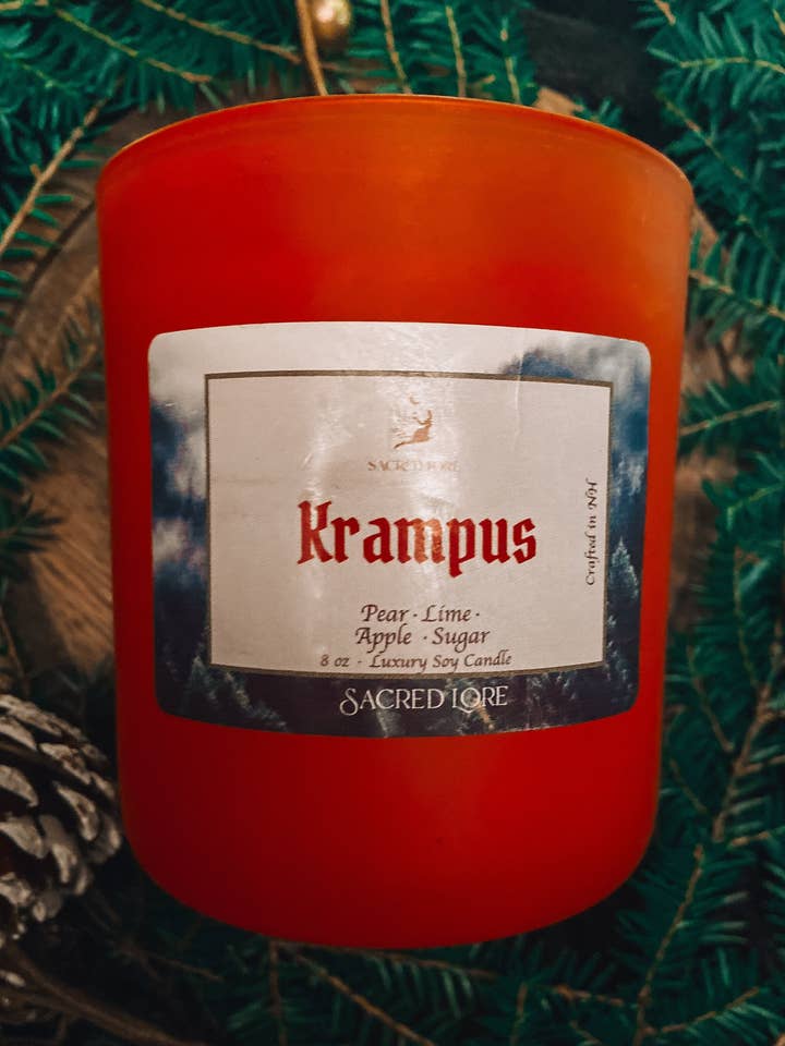 Bougie Krampus, bougie de luxe, bougie rituelle, spray d'ambiance pour la vente par Sacred Lore