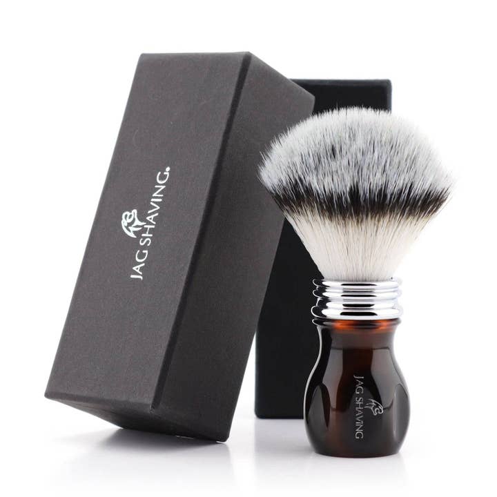 JAG's Synthetic Shaving Brush - Tortoise Replica Handle for wholesale by Jag Shaving