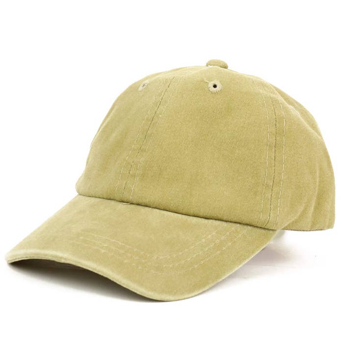 Trendy Apparel Shop - Wholesale Baseball Cap - Kids - Infant Size Unstructured Pigment Dyed Washed Baseball Cap
