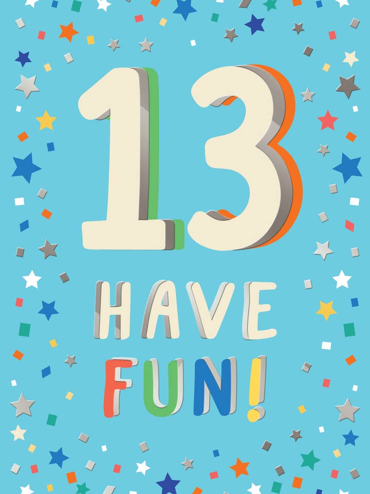 Juvenile Birthday Card, Age 13 M, Age 13 M for wholesale by Piccadilly Greetings