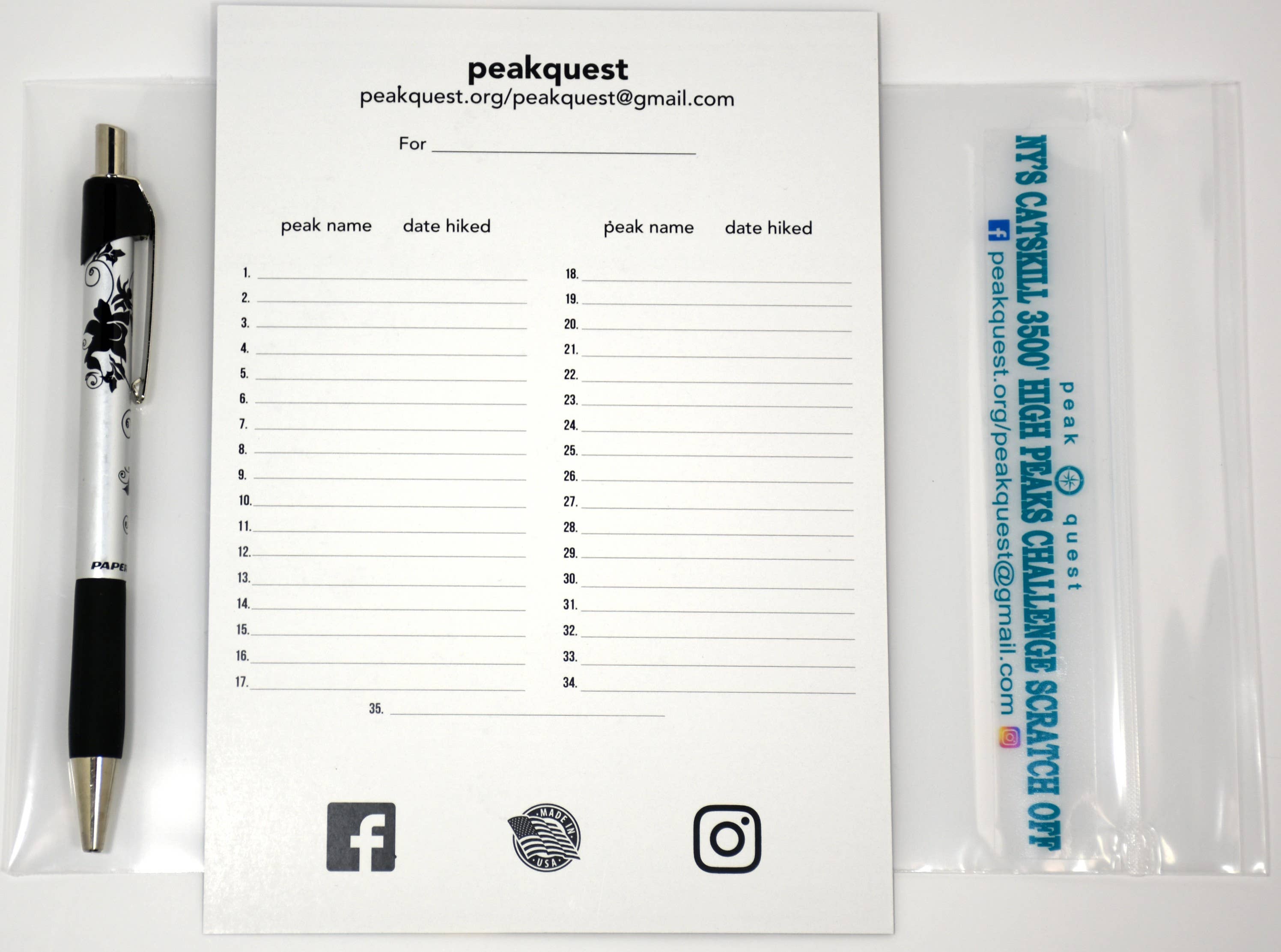 peakquest - Wholesale Arts & Entertainment - NY'S Catskill 3500' Peak Challenge Scratch Off3