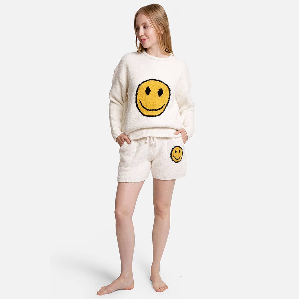 Fashion City – wholesale Sweatshirt – Women's – Happy Face Luxury Soft Lounge Pullover Sweater7