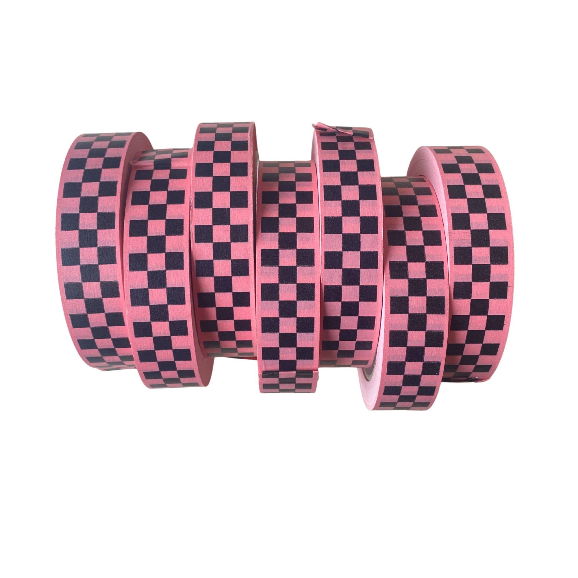 Petra Boase Ltd (US Duties Paid) – wholesale Tape – Eco Paper Adhesive Tape | 50m | Rose Pink Chequer1