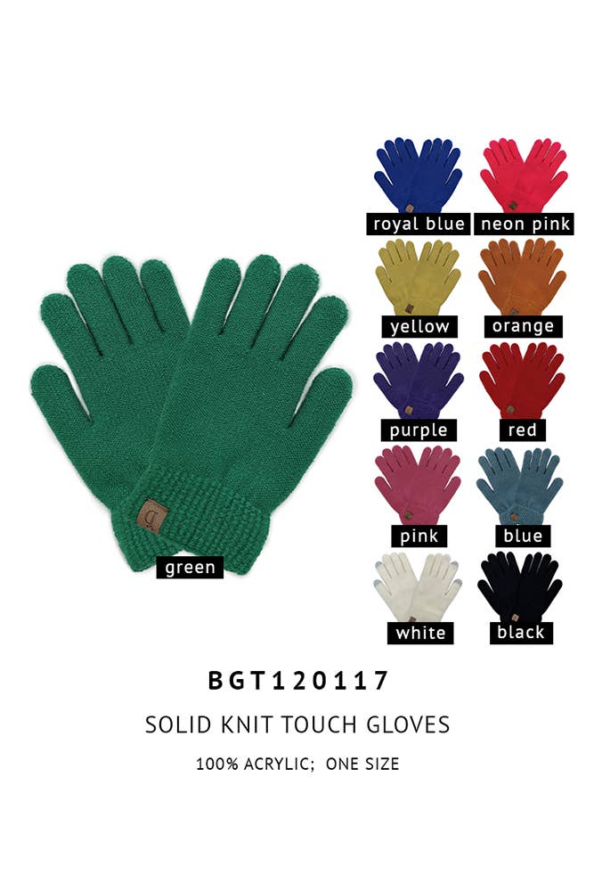 Hana - Wholesale Gloves - Women's - Solid Knit Touch Gloves6