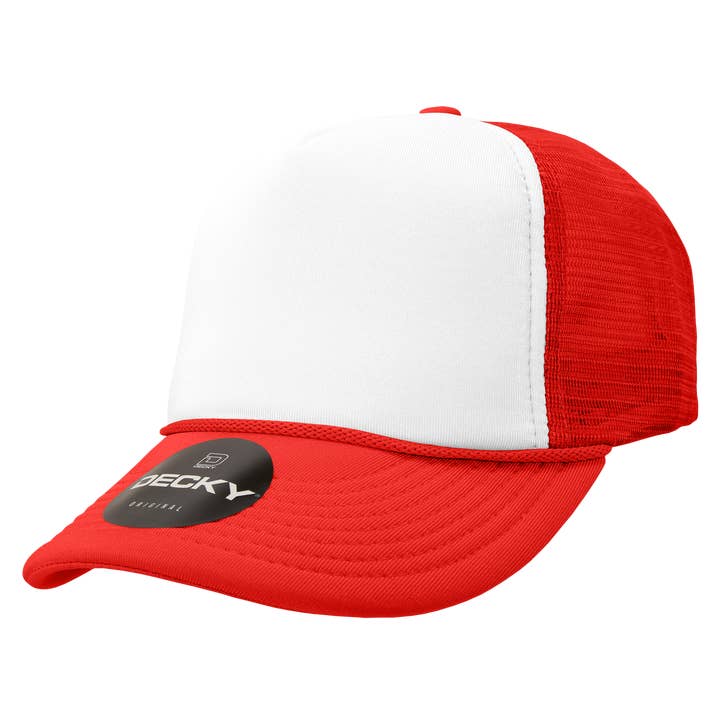 The Park Wholesale - Wholesale Trucker Hat - Unisex - Blank Trucker Foam Mesh 2-Tone Hats - Decky 210/6025