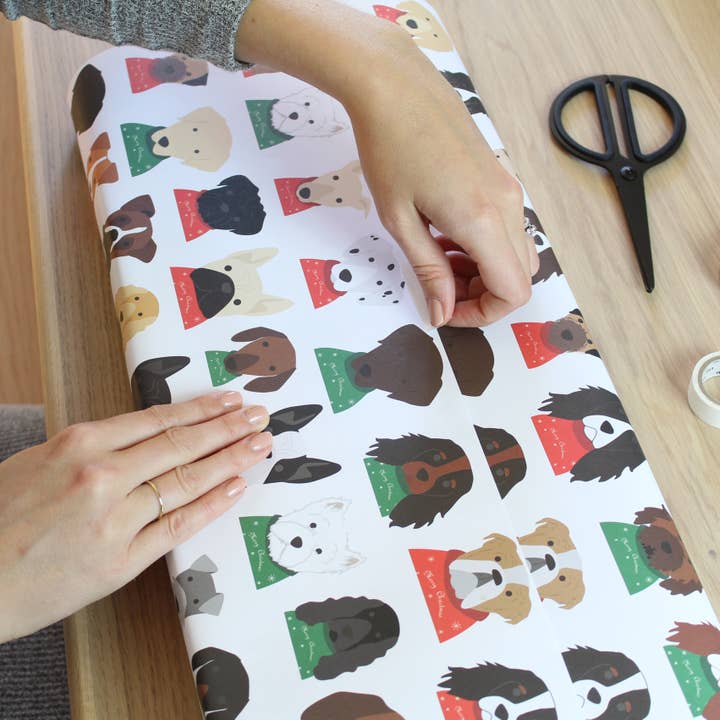 Christmas Dog Jumper - Wrapping Paper for wholesale by Heather Alstead Design Ltd