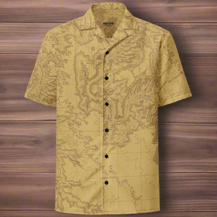 Chemise à boutons unisexe topographique du parc national du Grand Canyon pour la vente par Park Service Apparel