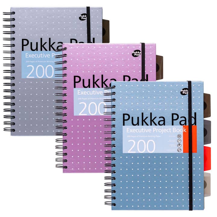 Pukka Pads North America - Wholesale Notebook - Metallic B5 Executive Project Book - assorted 3-pack