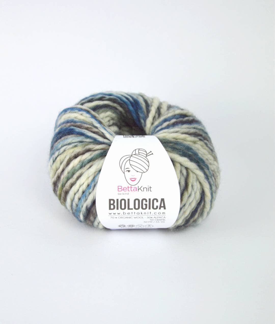 BettaKnit - Wholesale Yarn - Biologica Print - 70% Organic Wool 30% Alpaca Yarn1