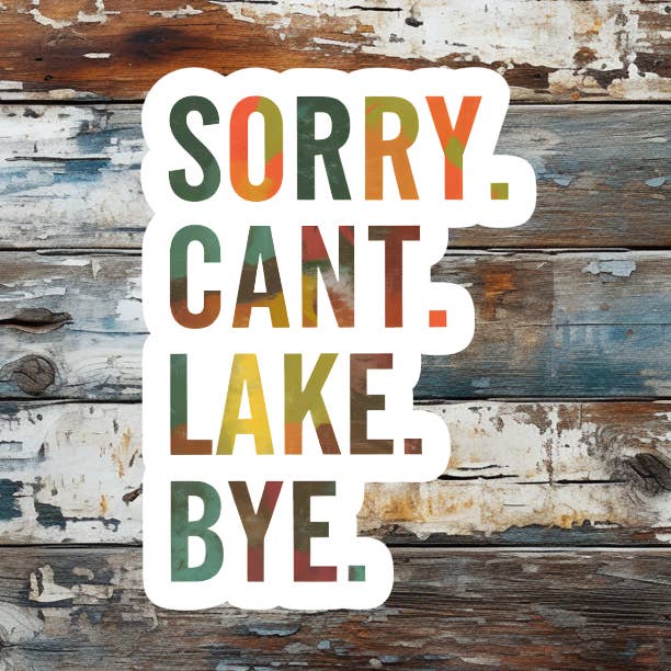 Pegatina de vinilo troquelada "Lake Life" para venta al por mayor de Prairie Chicken Sticker Shop & Gifts