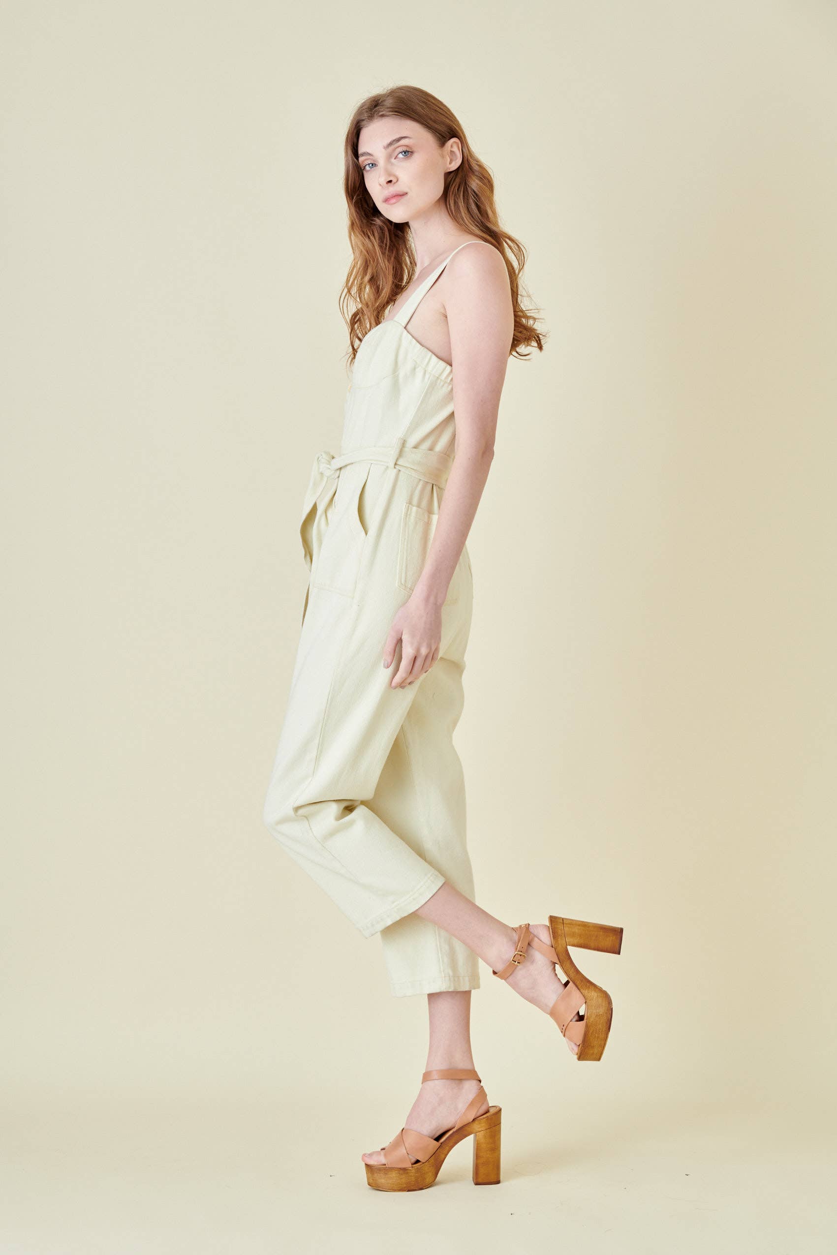 Fore Collection – Engroshandel Jumpsuit - Dame – Bustier Jumpsuit med knapper - PI46934