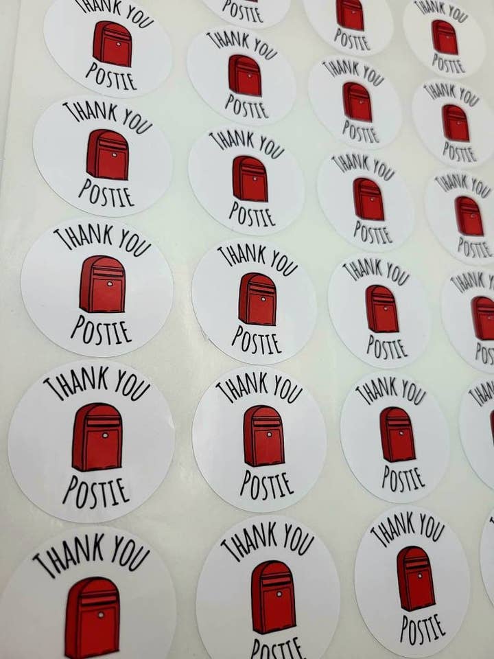 X35 Thank You Postie Stickers, Supporting Mail Workers for wholesale by The Sticker Scene
