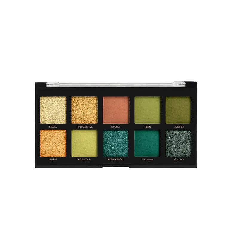 Profusion Cosmetics - Wholesale Eyeshadow Palette - 10 Shades Multi-Finish Eyeshadow Makeup Palette - Emeralds1