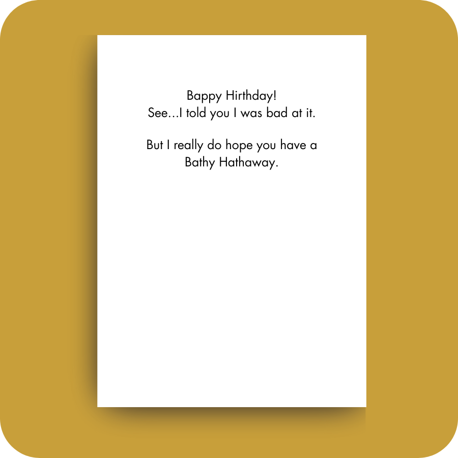 Bald Guy Greetings - Venta al por mayor Tarjetas de cumpleaños - #230 – Tarjeta de Cumpleaños Divertida – Bappy Hirthday2