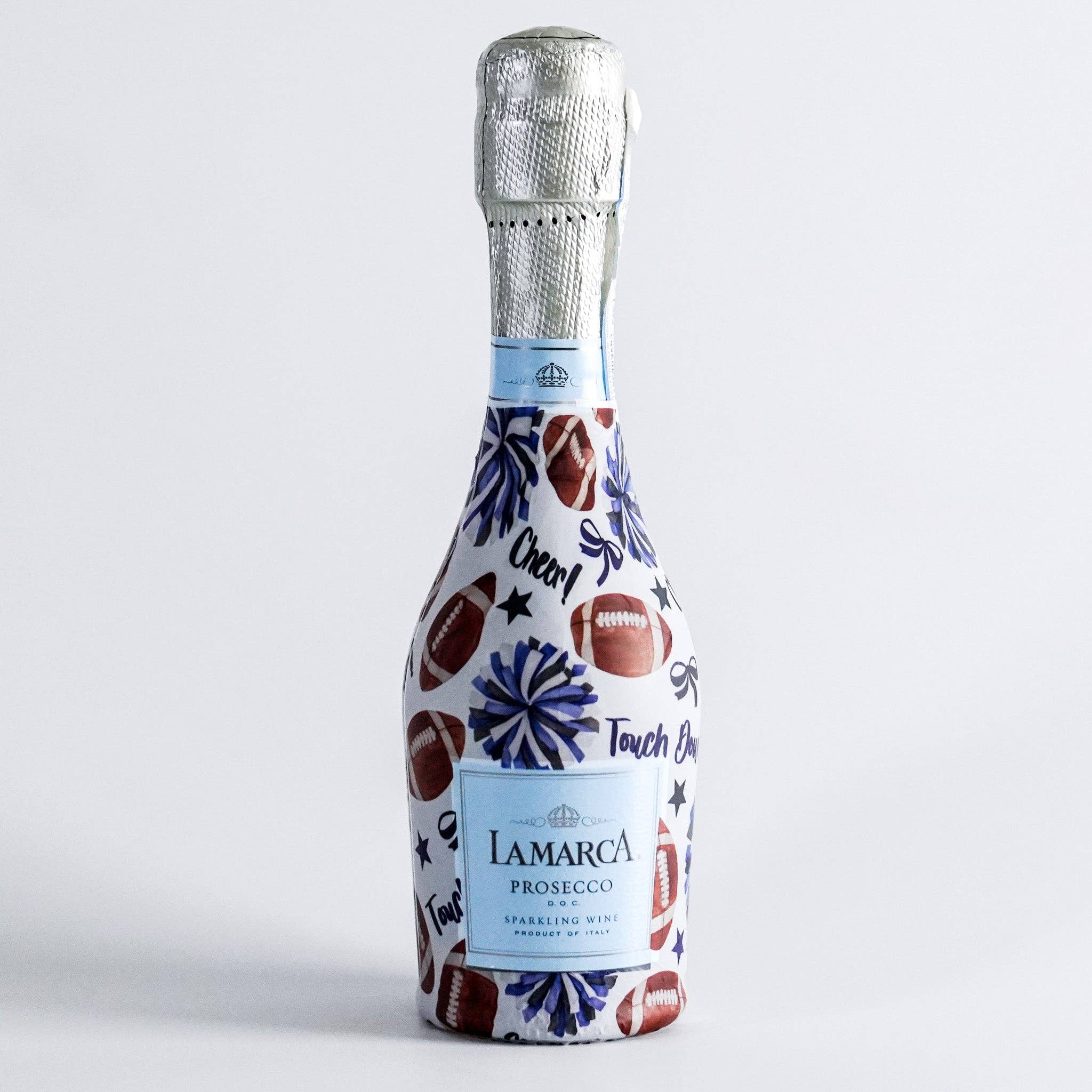 Beau Bottles - Wholesale Wine Gift Bag - Beau Bottles Royal Blue and White Game Day - MINI Prosecco Collection - Six Pack0