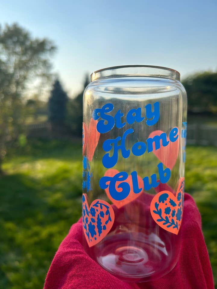 Stay Home Club Heart Tumbler for wholesale by Good Vibes Beads Design