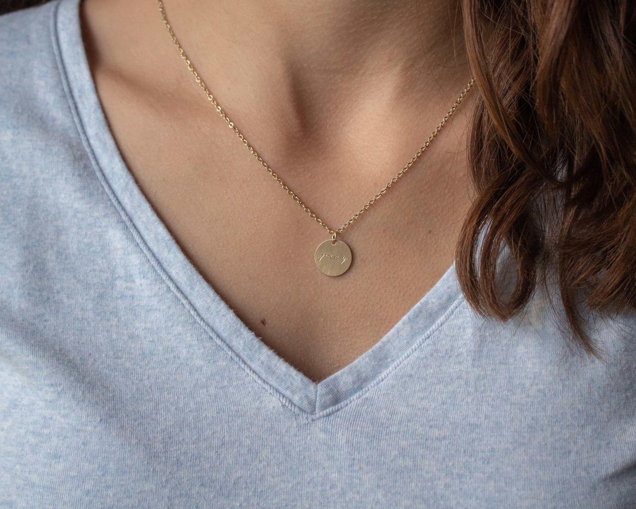 The Vintage Sparrow - Wholesale Pendant/Charm Necklace - Pray Pendant4