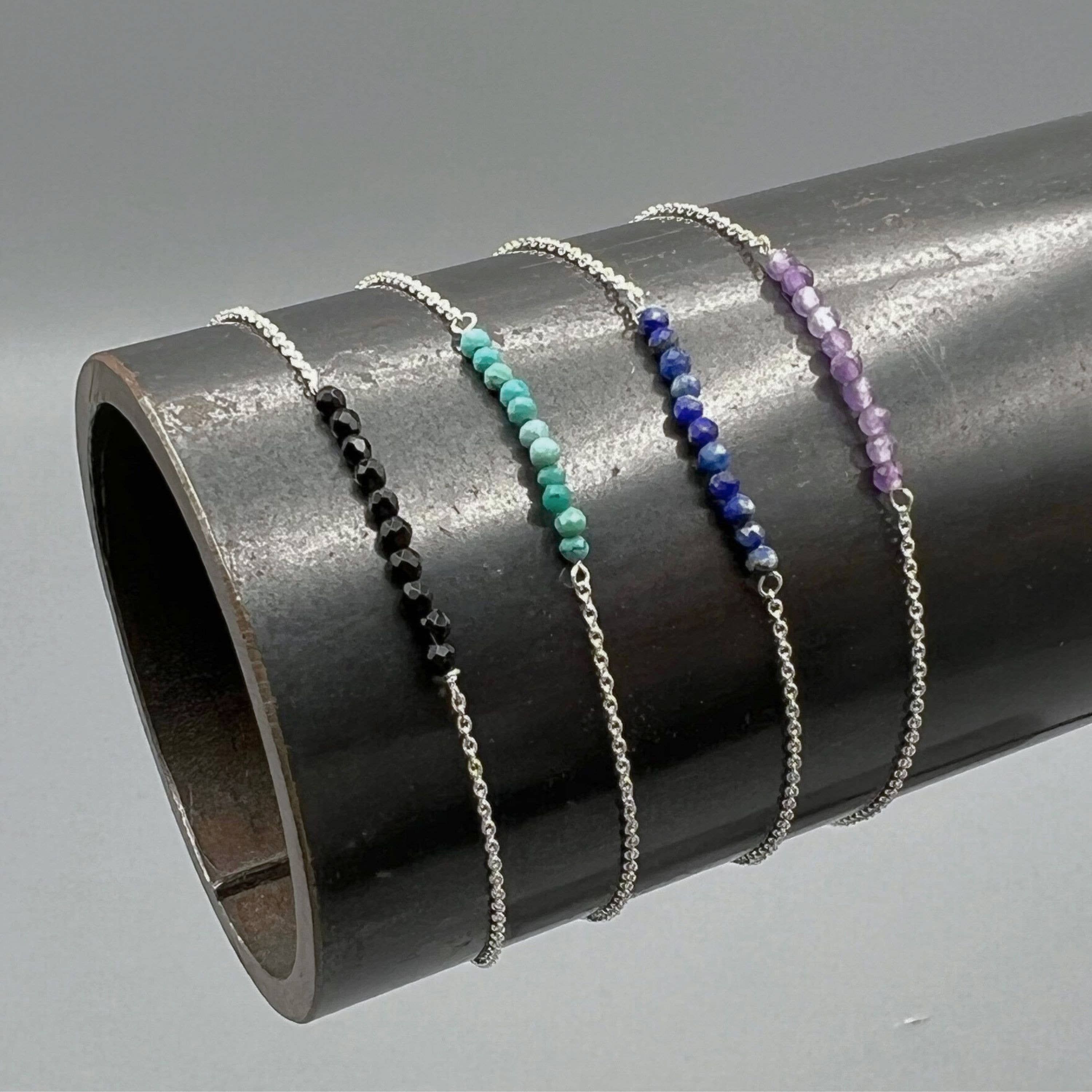 Something Silver - Wholesale Beaded Bracelet - Tiny Stone Bead Bracelet7