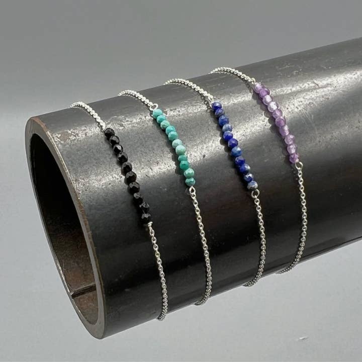 Something Silver - Wholesale Beaded Bracelet - Tiny Stone Bead Bracelet7